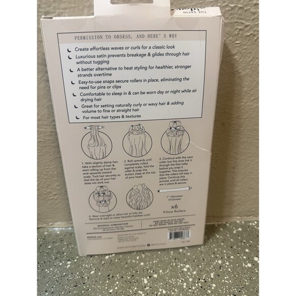 Kitsch Marble Pattern Hair Rollers 6 Pcs Seriously Soft Heatless Hair New - Picture 4 of 4